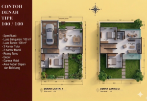 Contoh layout rumah di Jayanta Rai Residence