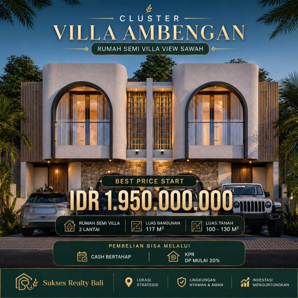 Rumah di Jual di Denpasar Selatan Cluster Villa Ambengan