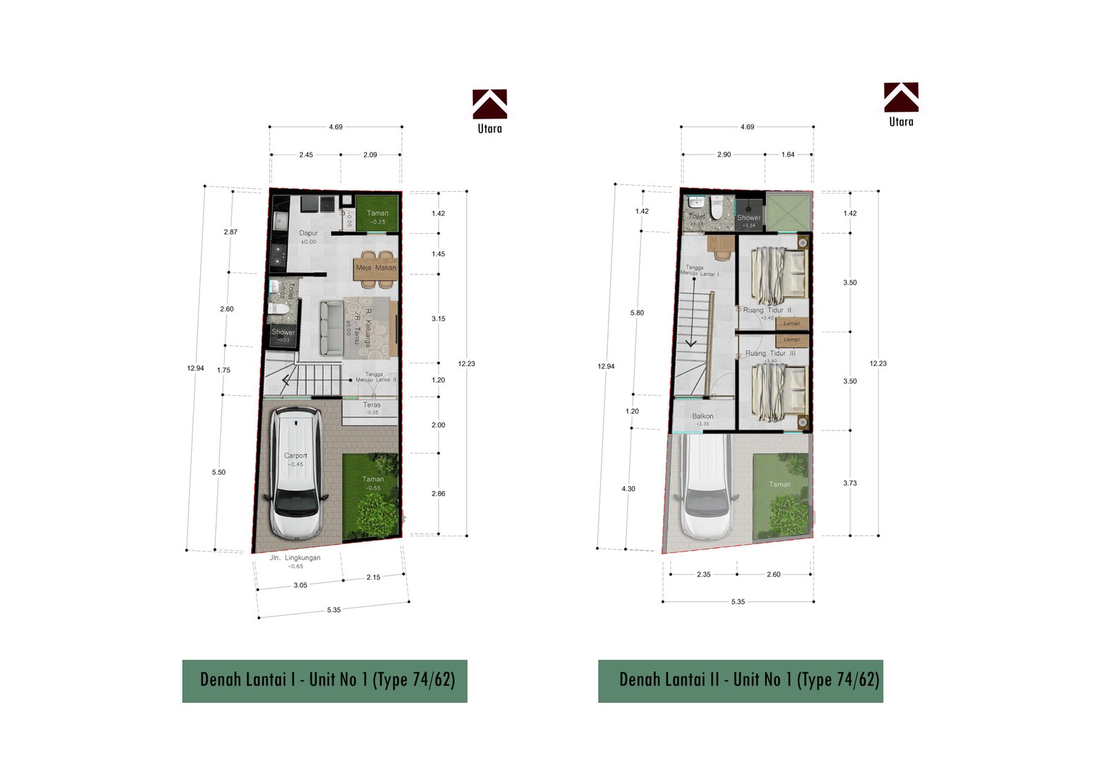 Rumah Dijual di Dalung 2 Lantai: Taman Sukma Residence Modern Tropis - foto 8