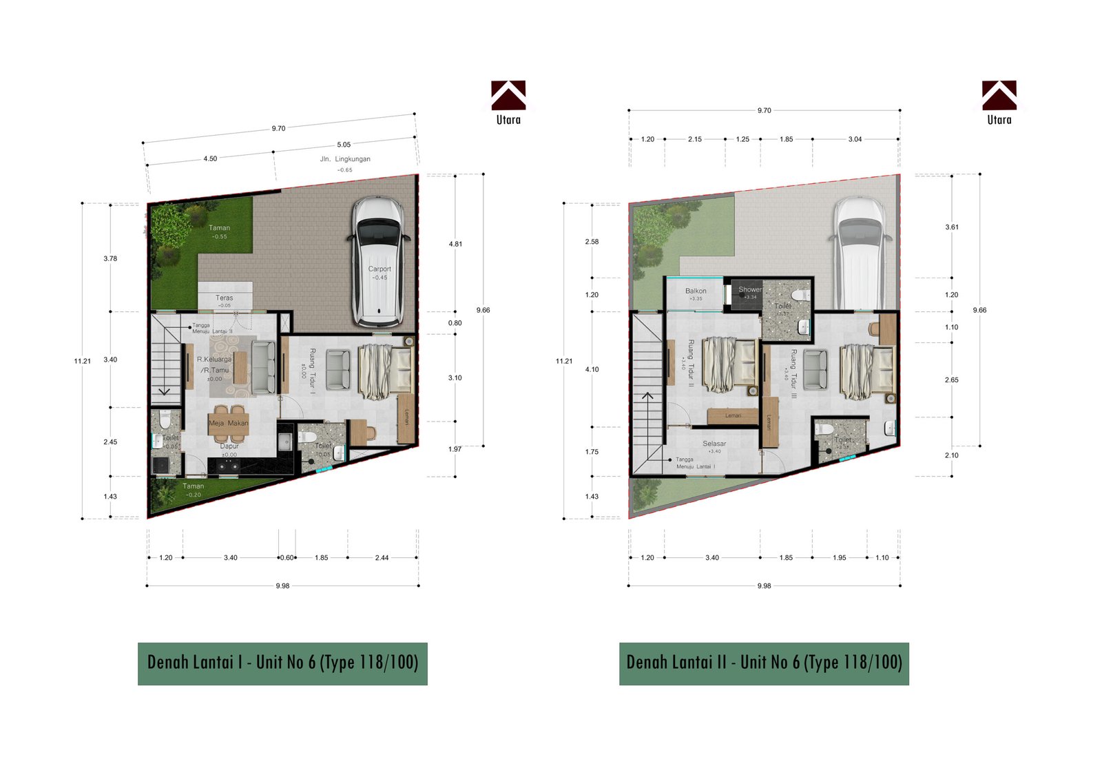 Rumah Dijual di Dalung 2 Lantai: Taman Sukma Residence Modern Tropis - foto 7