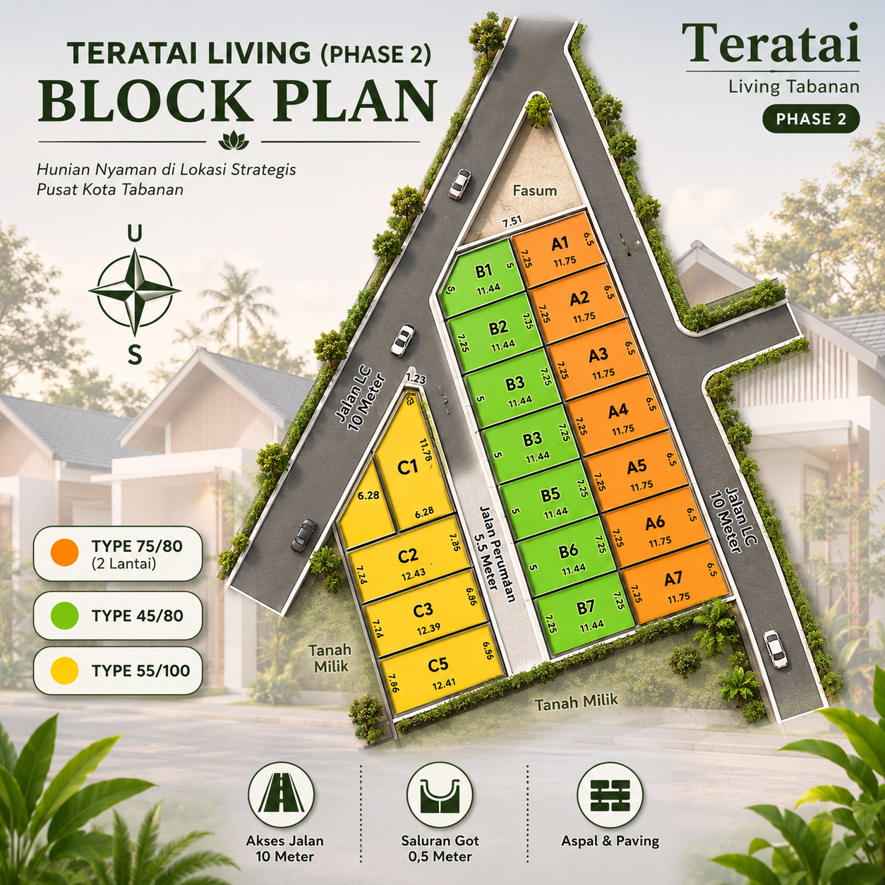 Rumah Di Jual di Tabanan Teratai Living Phase 2 Kediri Tabanan - foto 5