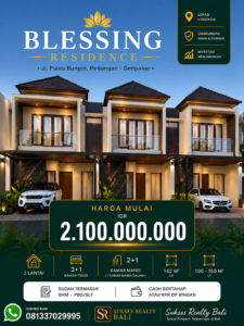 Fasad Rumah Dijual di Denpasar Selatan Blessing Residence