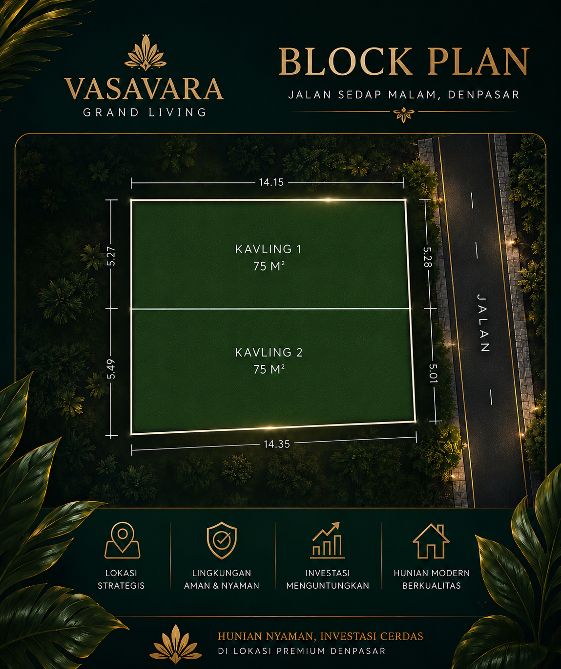 Rumah di Jual Di Denpasar Vasavara Grand Living Sedap Malam Kota Denpasar - foto 14