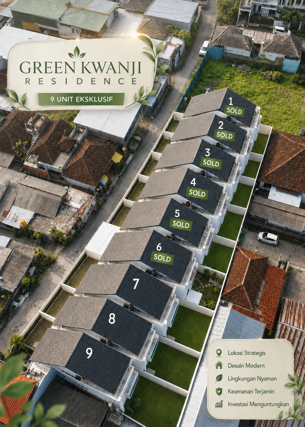Rumah di Jual Di Dalung Green Kwanji Residence Dalung Badung - foto 2