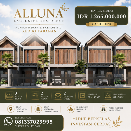 Rumah Di Jual di Tabanan Alluna Exclusive Residence Kediri Tabanan - foto 1