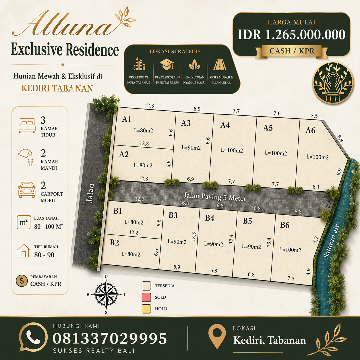 Rumah Di Jual di Tabanan Alluna Exclusive Residence Kediri Tabanan - foto 3