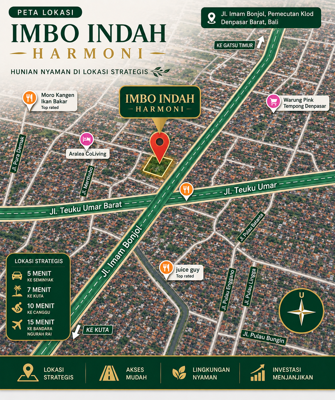 Rumah di Jual di Denpasar IMBO Indah Harmoni Denpasar - foto 4