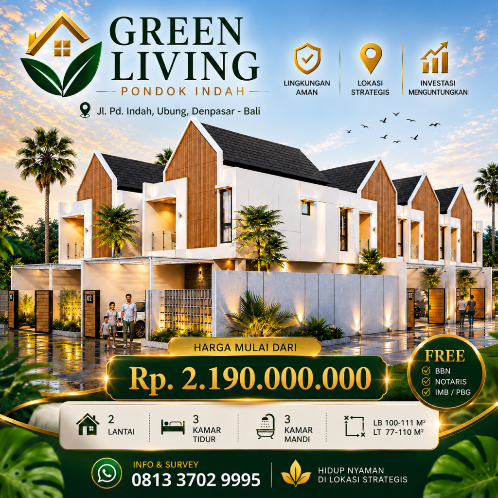 Rumah Dijual dekat Cargo Denpasar Barat: Green Living Pondok Indah