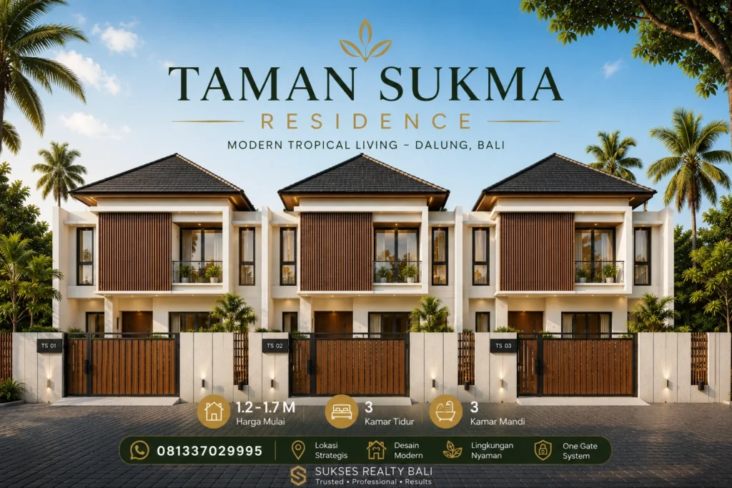 Rumah Dijual di Dalung 2 Lantai: Taman Sukma Residence Modern Tropis