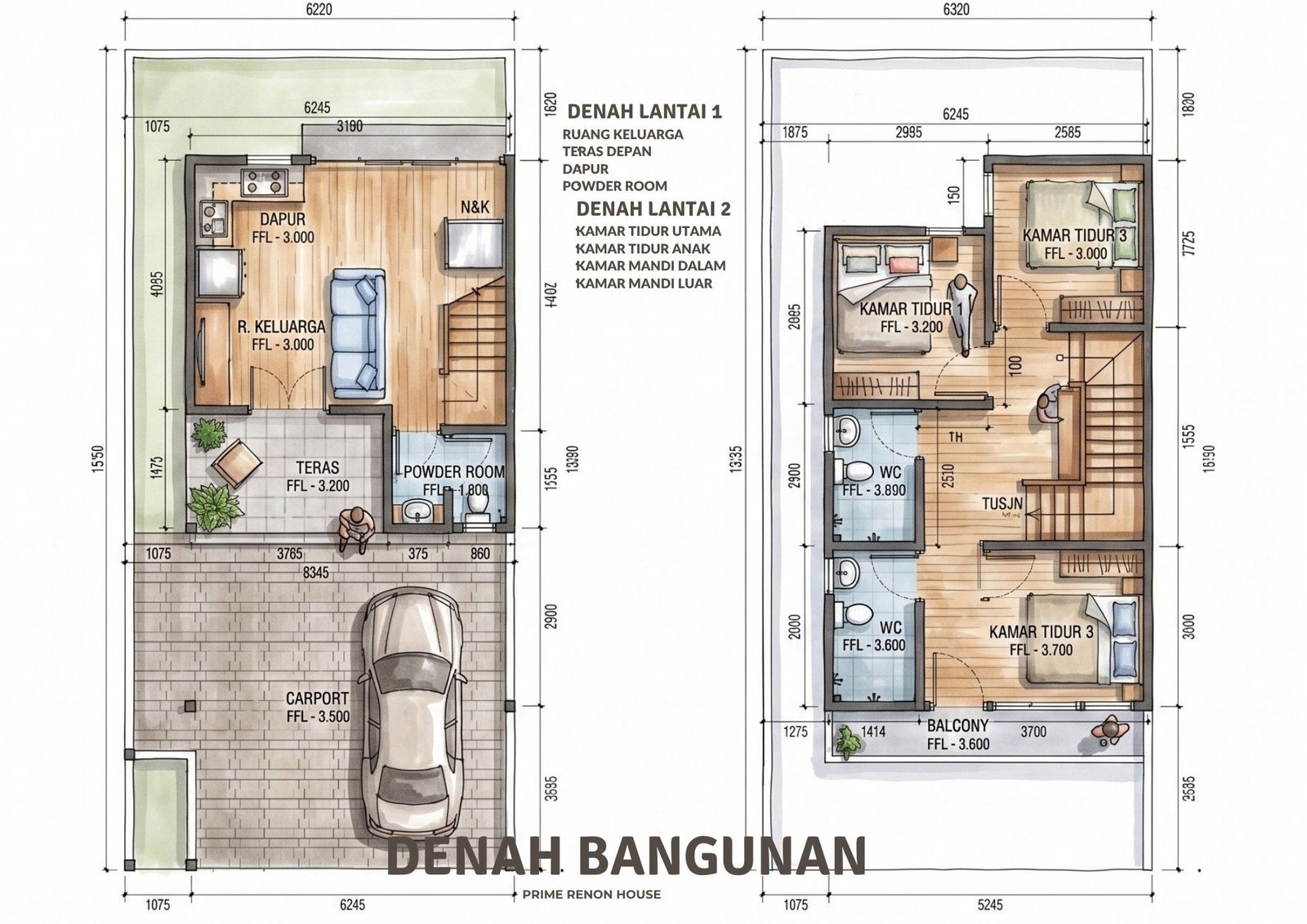 RUMAH DIJUAL DI RENON DENPASAR, 3 UNIT PRIME HOUSE RENON - foto 11
