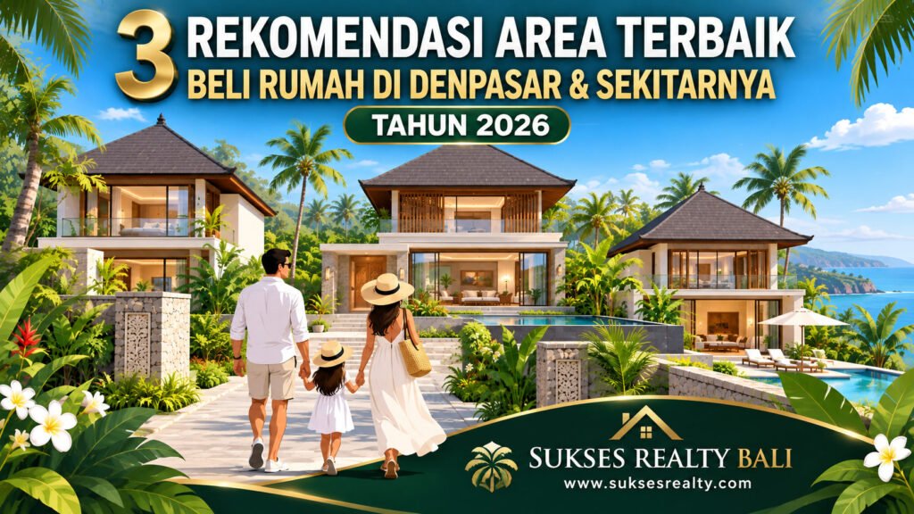 Peta rekomendasi area strategis untuk beli rumah di Denpasar dan sekitarnya tahun 2026.