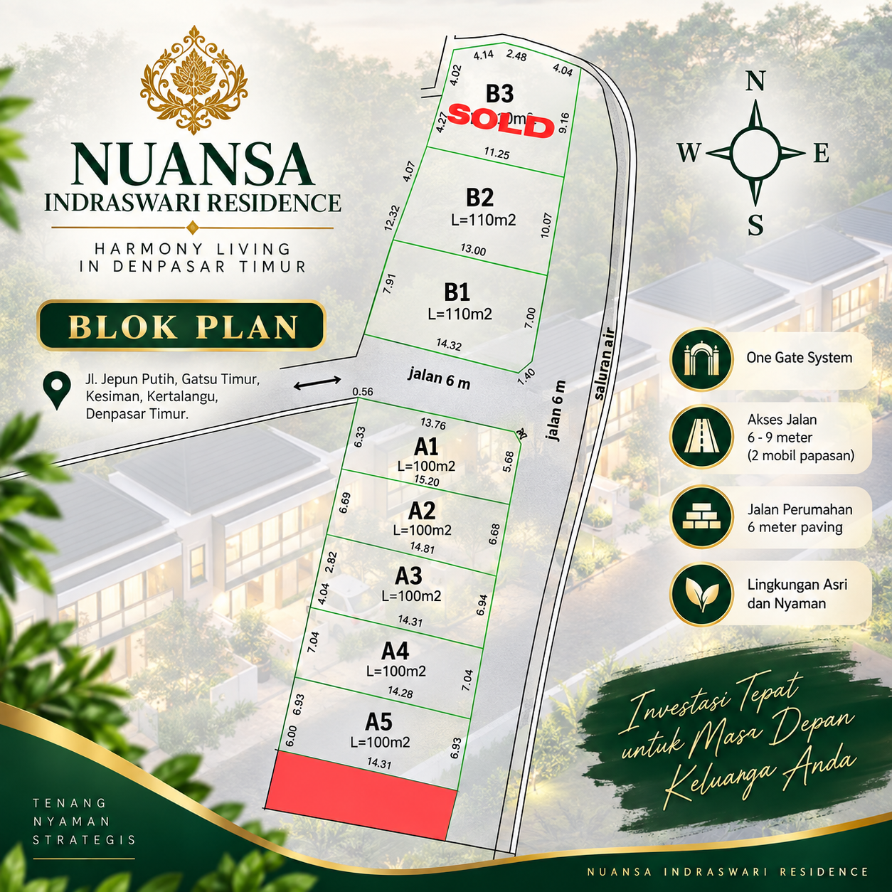 NUANSA INDRASWARI RESIDENCE RUMAH DIJUAL DI DENPASAR TIMUR - foto 9